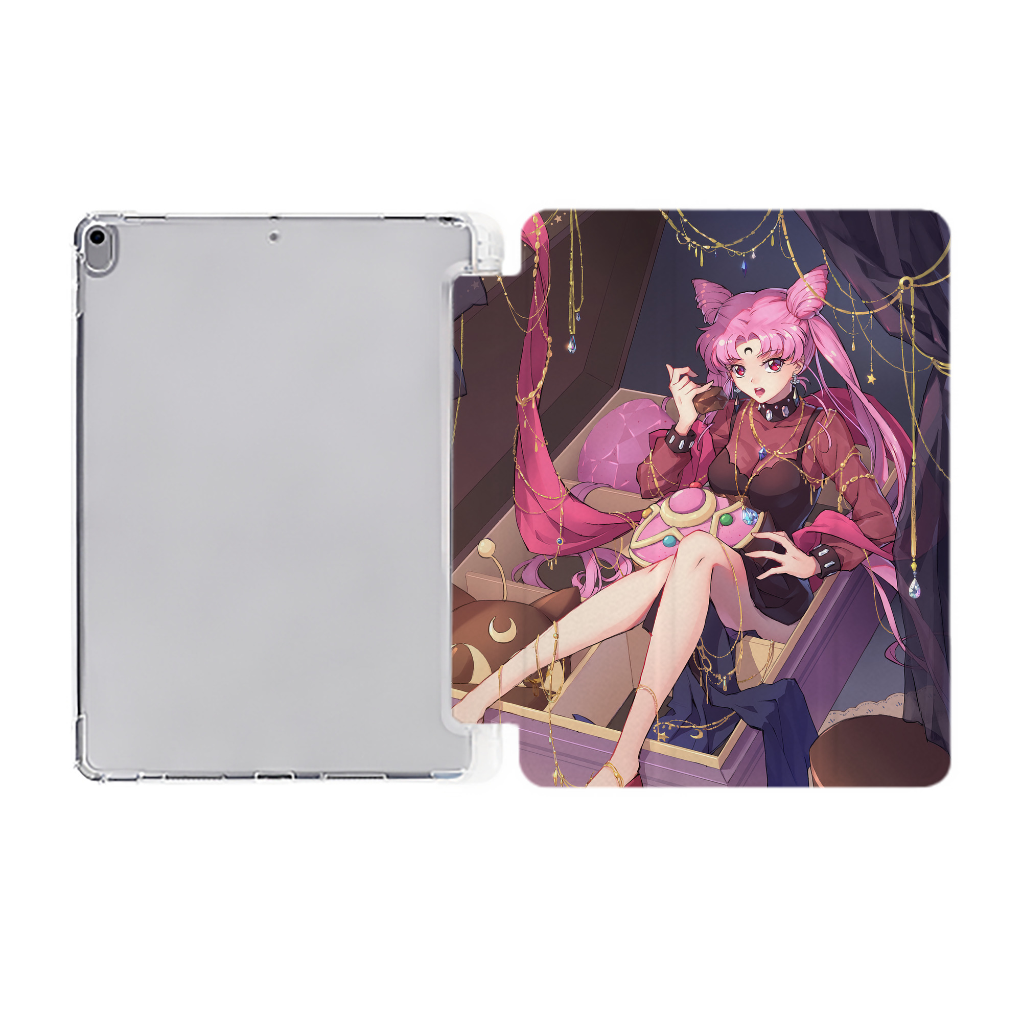 （画像用） 美少女戦士セーラームーン Sailor Moon IPad ケース ペン収納付き 三つ折りスタンド PUレザー×シリコン 対応機種9.5/10.5/10.9インチ